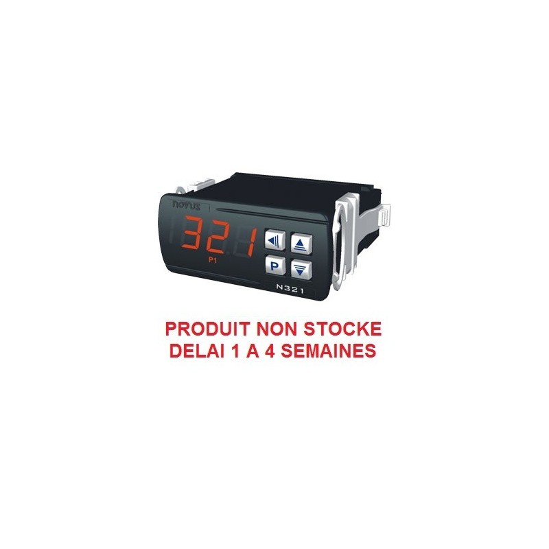 Indicateur thermostat entrée NTC alimentation 12-24 Vdc, 1 relais de sortie