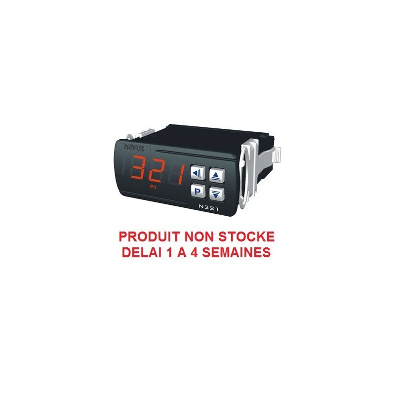 Indicateur thermostat entrée TC J, K,T alimentation 12-24 Vdc, 1 relais de sortie