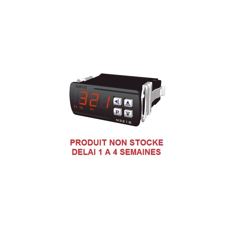 Thermostat différentiel 1 relais livré avec 2 capteurs alimentation 230 Vac + RS485