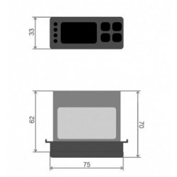 REGULATEUR Pt100 ON OFF LOW COAST 1 RELAIS, ALIMENTATION 230VAC