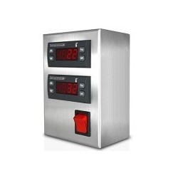 Boîtier d'intégration inox pour 2 indicateurs ou thermostats électroniques