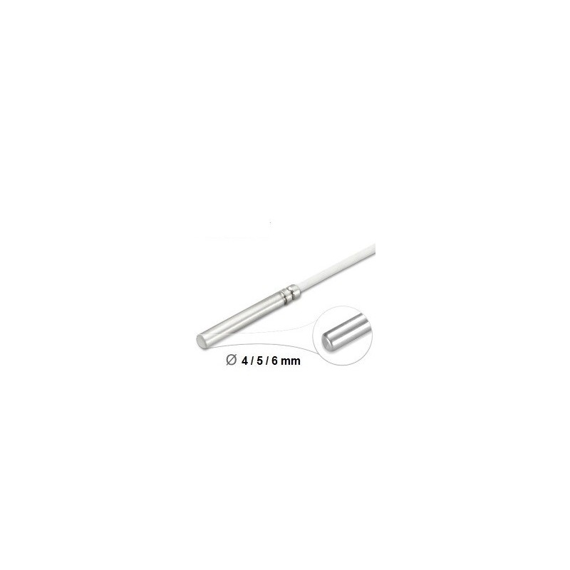 Sonde filaire diamètre 4 x 100mm sur câble PTFE