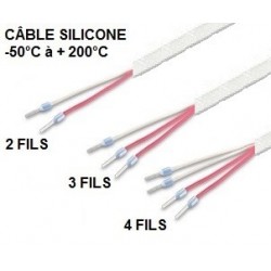 Sonde filaire diamètre 4 x 50mm sur câble PTFE