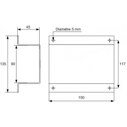 Tôle de protection inox pour sonde murale