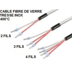 Sonde à visser 1/2 G x 100 mm sur câble Soie de verre
