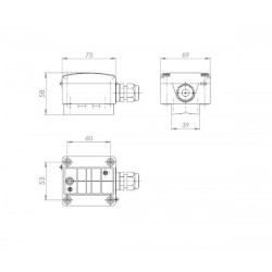 Sonde de surface pour tuyauterie type boitier avec collier de montage - 50°C / + 100°C IP 65