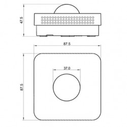 Sonde résultante boule noire montage intérieur