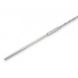 Thermocouple chemisé J sortie câble fibre de verre + connecteur miniature