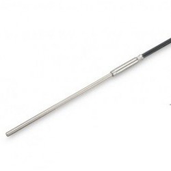 Thermocouple chemisé J sortie câble silicone avec connecteur miniature