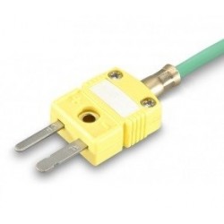 Thermocouple chemisé K, sortie câble silicone avec connecteur miniature