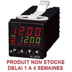 Régulateur programmateur auto adaptatif self tuning 48 x 48 entrée univ. alim. 24Vac/dc sortie logique + 2 relais + 4/20 mA