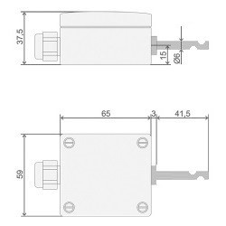 Sonde d'ambiance Pt100 IP20 bulbe externe ajouré