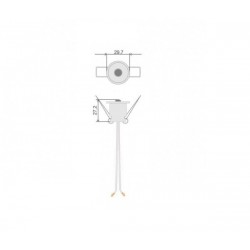 Sonde de température à encastrer au plafond sortie active