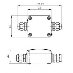 Sonde de température à encastrer au plafond sortie active