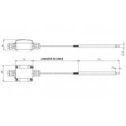 SONDE DE TEMPERATURE ET D'HUMIDITE AVEC RACCORD 1/2G POUR SAUNA
