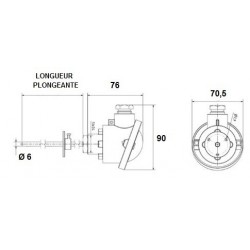 Sonde à visser 1/2 " G avec tête forme B sortie en 0 10 V